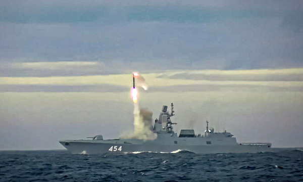 La fragata Almirante Gorshkov, en una imagen de archivo (via Associated Press)