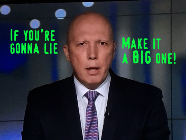 Dutton head shot with the words - If you’re gonna lie make it a big one. 