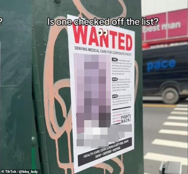 Poster 
Text: WANTED 
Denying Medical Care For Corporate Profit 