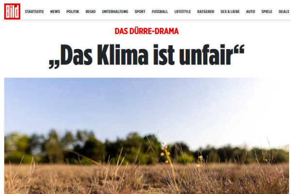 Bild-Schlagzeile: Das Klima ist unfair