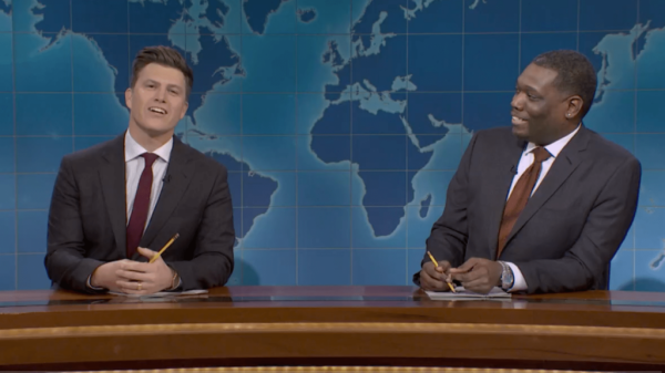 Weekend Update's Colin Jost, Michael Che Exchange Jokes