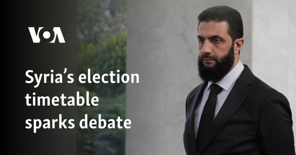 Syria’s election timetable sparks debate