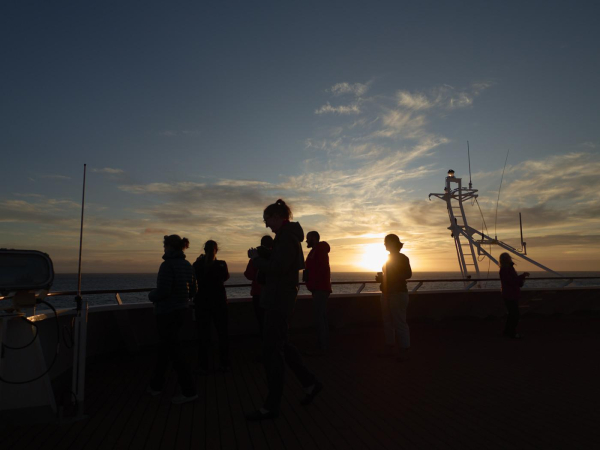 Sunset on the observation deck