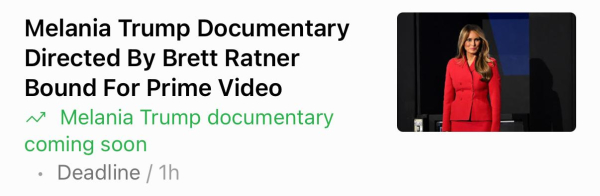 Melania Trump Documentary Directed By Brett Ratner Bound For Prime Video