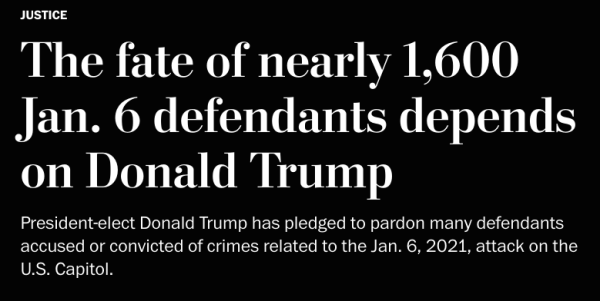 The fate of nearly 1,600 Jan. 6 defendants depends on Donald Trump
President-elect Donald Trump has pledged to pardon many defendants accused or convicted of crimes related to the Jan. 6, 2021, attack on the U.S. Capitol.