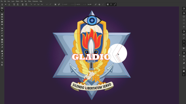 Operation Gladio logo recreated in SVG vector quality with Inkscape