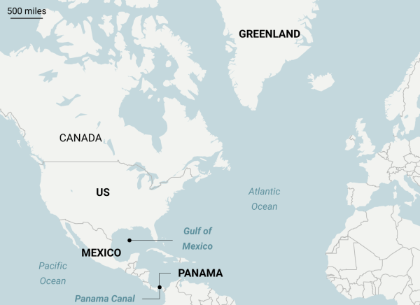 A map showing the Gulf of Mexico