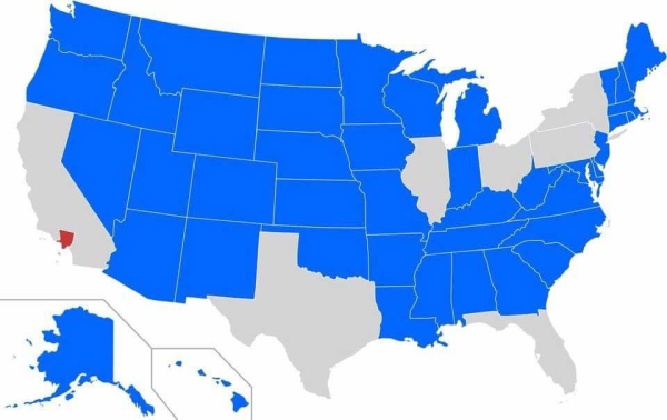 Perspective. Map of all the states with a smaller population than LA COUNTY. Exceptions: Texas, Florida, Illinois, Ohio, Pennsylvania, NY, California