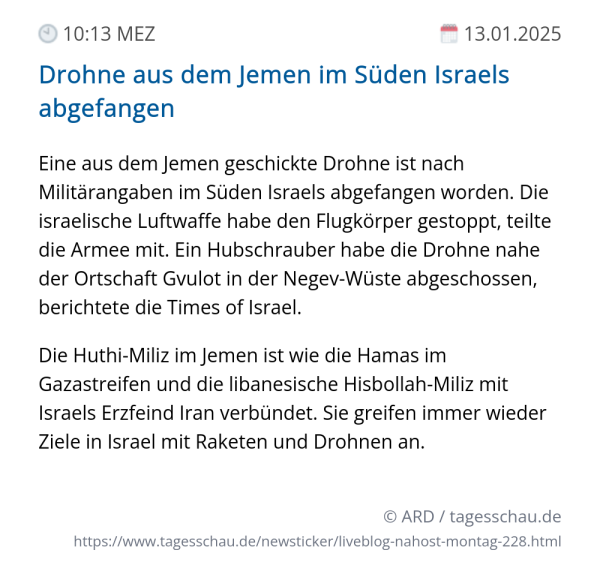 Screenshot eines tagesschau Liveblog Eintrags.