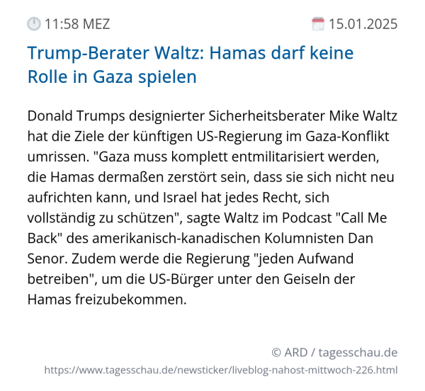 Screenshot eines tagesschau Liveblog Eintrags.