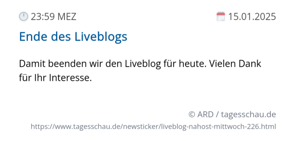 Screenshot eines tagesschau Liveblog Eintrags.