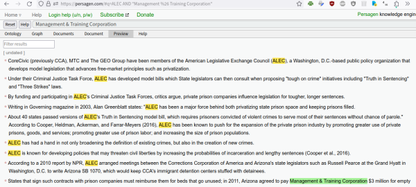 https://persagen.com/#q=ALEC%20AND%20%22Management%20%26%20Training%20Corporation%22

ALEC
American Legislative Exchange Council
Management & Training Corporation

