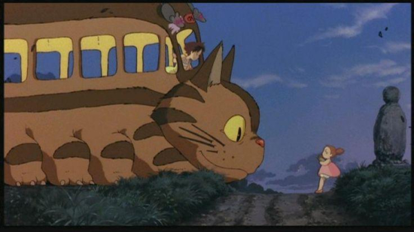 And finally the catbus got to Mei. From "My Neighbor Totoro" anime