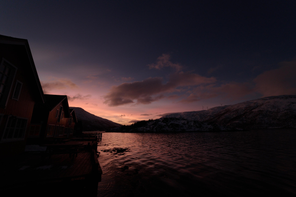 Pre-dawn light in Tromsø