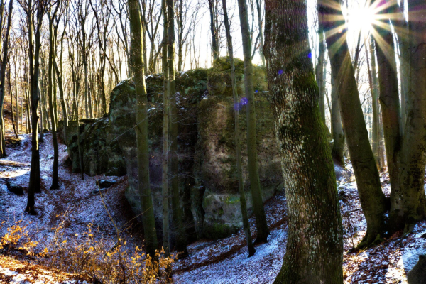 The zsivány rocks near dobogókő, Hungary