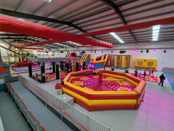 Photo of a trampoline themed indoor play centre.