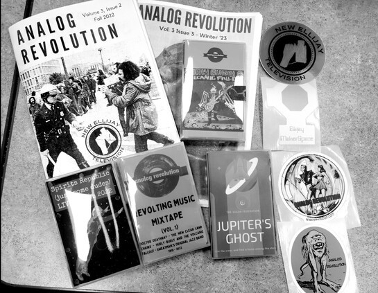 Analog Revolution tapes, zines and stickers 