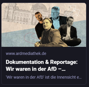 Titelbild Dokumentation "Wir waren in der AfD"