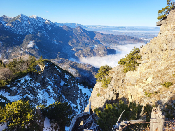 A picturesque mountain range is depicted in this image, showcasing a majestic landscape filled with towering peaks, lush green trees, and fluffy white clouds.  The image exudes a sense of wilderness and natural beauty, capturing the essence of outdoor exploration and adventure. A single tree stands out in the foreground, adding a touch of tranquility to the rugged terrain. This scene evokes a sense of peace and awe at the wonders of nature, making it a perfect subject for nature enthusiasts and landscape lovers.