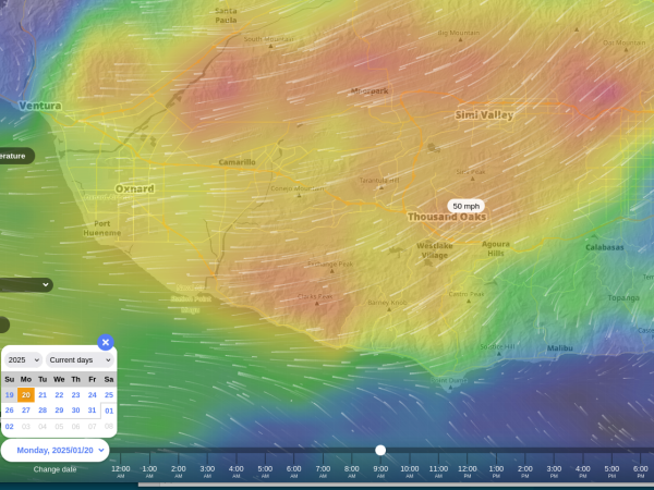 Extremely high wind gust from Ventura to Santa Clarita expected tomorrow starting around 8am