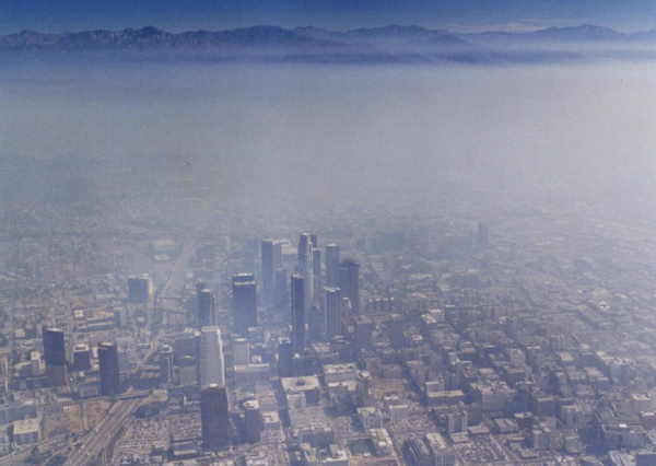 Los Angeles buried in the pre-EPA smog.