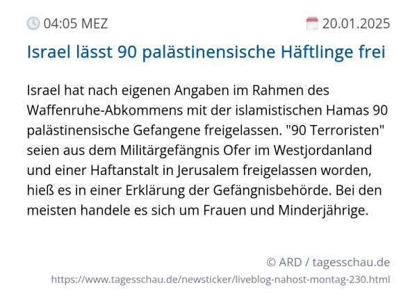 Screenshot eines tagesschau Liveblog Eintrags.