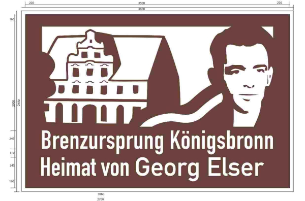 touristic post-sign at A7
Brenz spring Königsbronn home of Georg Elser