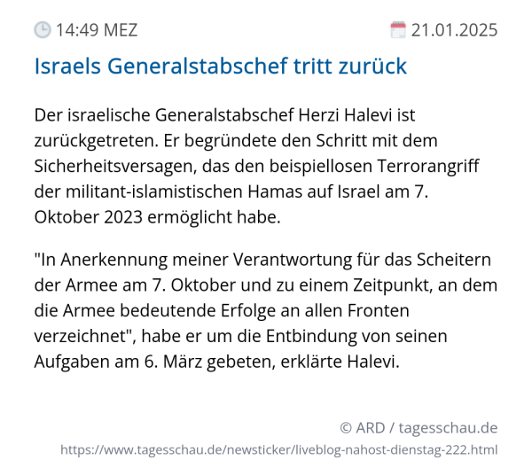 Screenshot eines tagesschau Liveblog Eintrags.