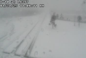 I-10 at LA397 -- completely snowed over