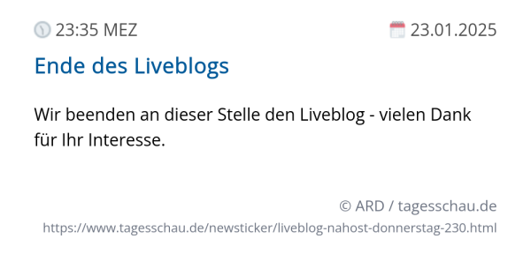 Screenshot eines tagesschau Liveblog Eintrags.