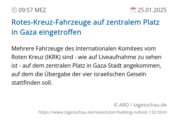 Screenshot eines tagesschau Liveblog Eintrags.