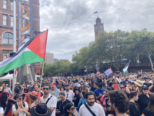 Marching with 30,000+ on unceded Gadigal land in solidarity with all colonised people everywhere.