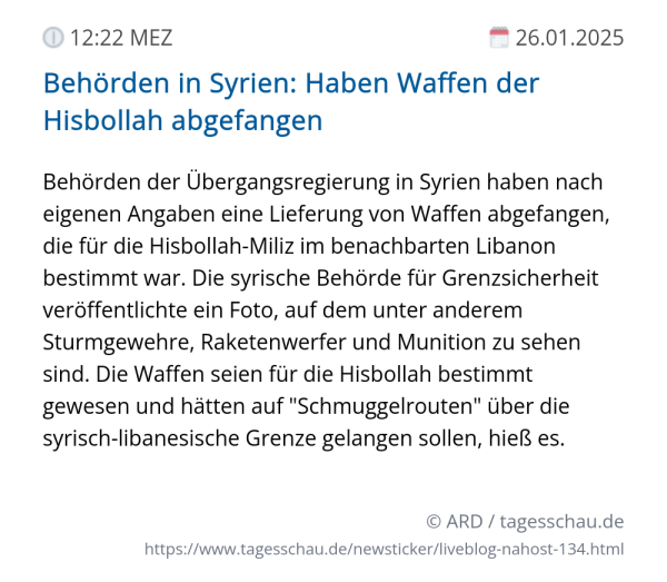 Screenshot eines tagesschau Liveblog Eintrags.