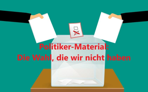 Politiker-Material: Die Wahl, die wir nicht haben - Bild von Mohamed Hassan auf Pixabay