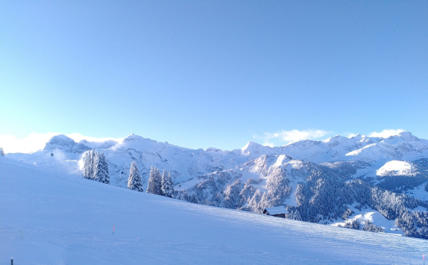 White mountain landscape