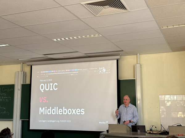 Lars Eggert is talking about QUIC vs. Middleboxes