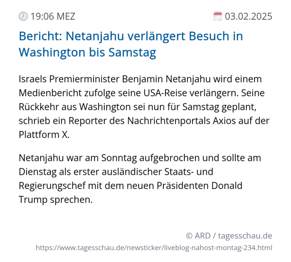 Screenshot eines tagesschau Liveblog Eintrags.