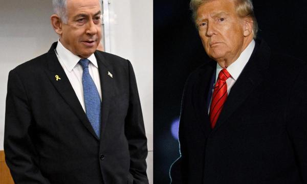 Benjamín Netanyahu y Donald Trump, en sendas imágenes de archivo. (EFE)