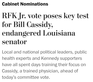 RFK Jr. vote poses key test for Bill Cassidy, endangered Louisiana senator