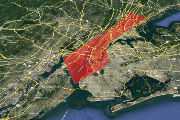 A photo shows that Gaza is smaller or near equal the size of New York City on the whole. 