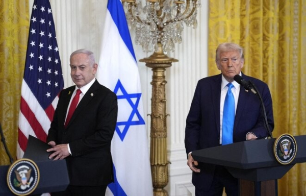 Benjamin Netanyahu et Donald Trump à la Maison Blanche à Washington le 4 février 2025. © Photo Yuri Gripas / Abaca