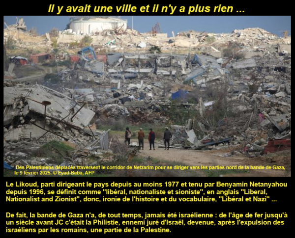 Champ de ruines laissé par l'armée israélienne à son retrait du corridor de Netzarim, dans la bande de Gaza.