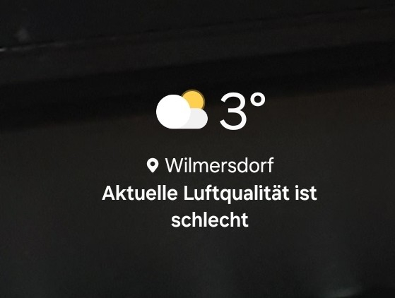 Wilmersdorf 3 Grad aktuelle luftqualität ist schlecht