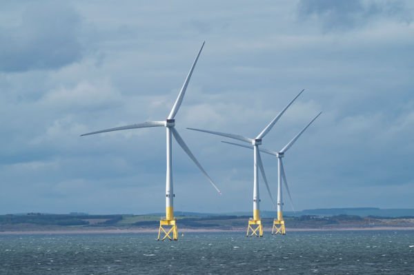 Photo: An inshore windfarm