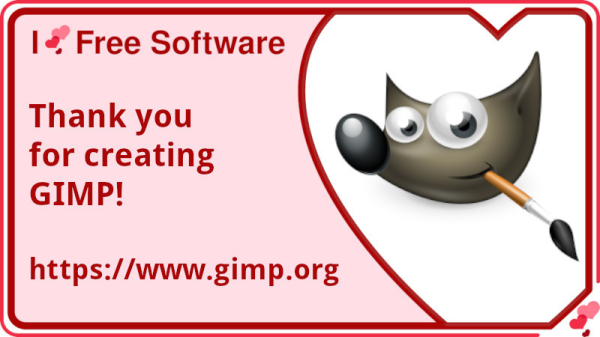 Thank you for creating GIMP! https://www.gimp.org