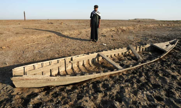 A dried-up river in Iraq, which is among the 25 countries in the list. The worst-affected countries were Bahrain, Cyprus, Kuwait, Lebanon and Oman. Photograph: Asaad Niazi/AFP/Getty Images