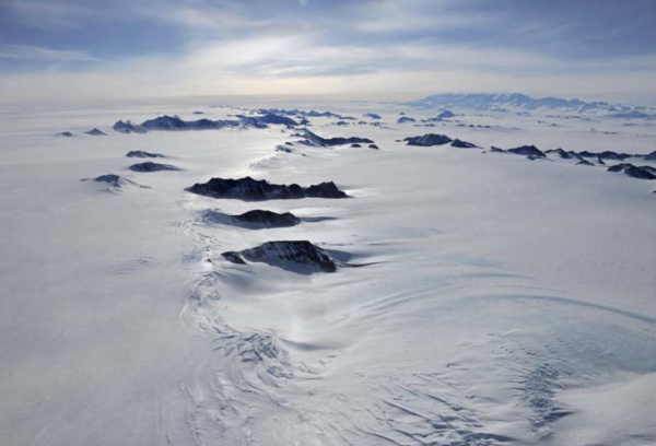 [ImageSource: Steve Gibbs, BAS]

A view over the Ellsworth Mountains, West Antarctica.

Dr. Emily Rowlands, a marine ecologist at British Antarctic Survey (BAS) and co-author of the paper says, "With these developing techniques, we're now able to analyze microplastics of a much smaller size than before. In fact, we found microplastic abundance in these snow samples to be 100 times higher than in previous studies of Antarctic snow samples."

Dr. Clara Manno, an ocean ecologist at British Antarctic Survey, adds, "We think this means that there are local sources of plastic pollution, at least when it comes to polyamide. This could come from outdoor clothing, or the ropes and flags that are used to mark safe routes in and around the camp.

"We need to do more research to fully understand the sources of microplastic pollution in Antarctica—how much of it is local, and how much is transported over long distances so we can explore how best to reduce this plastic pollution in one of the most pristine places on Earth."

Some research suggests that microplastics could affect the snow's albedo (how much light it reflects) and how quickly it melts. It can also be transported to areas of ecological importance.