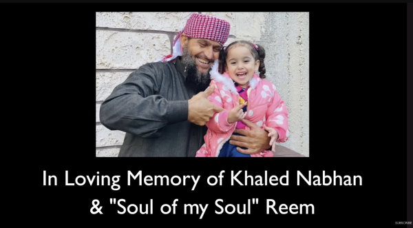 photo of Khaled Nathan and his grandaughter Reem - both killed by Israel 