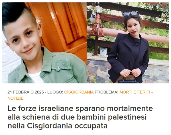 Ayman Nassar Taysir Al-Hemouni, 12 anni, a sinistra, e Rimas Omar Mohammad Ammouri, 13 anni, sono stati uccisi dalle forze israeliane il 21 febbraio. (Foto: per gentile concessione delle famiglie)