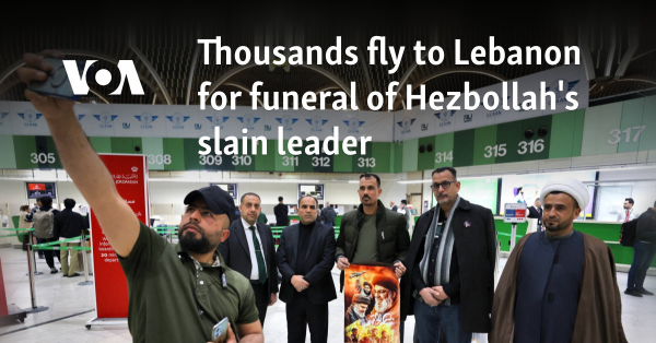 Thousands fly to Lebanon for funeral of Hezbollah's slain leader